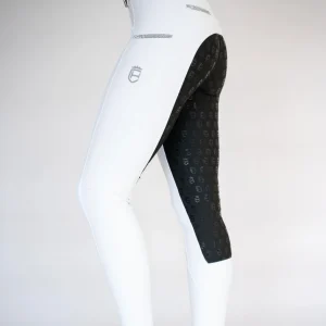 Turnier Reithose "Performance" - Weiß mit silbernem Glitzer
